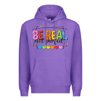 Purple be real not perfect Premium Hoodie - NancyCooperArtShop