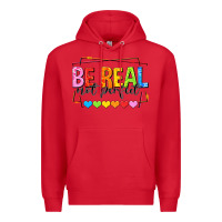 Red be real not perfect Premium Hoodie - NancyCooperArtShop