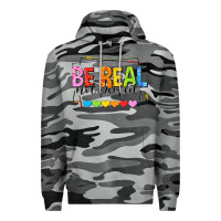 Slate Camo be real not perfect Premium Hoodie - NancyCooperArtShop