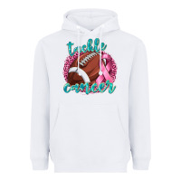 White Tackle Cancer Football Heavyweight Hoodie - texasbilliewilder