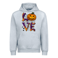 Heather Grey Love Halloween Urban Hoodie - Jasminsmagicworld