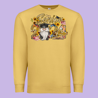 Senior 2024 Premium Sweatshirt Designed By Racoondesign