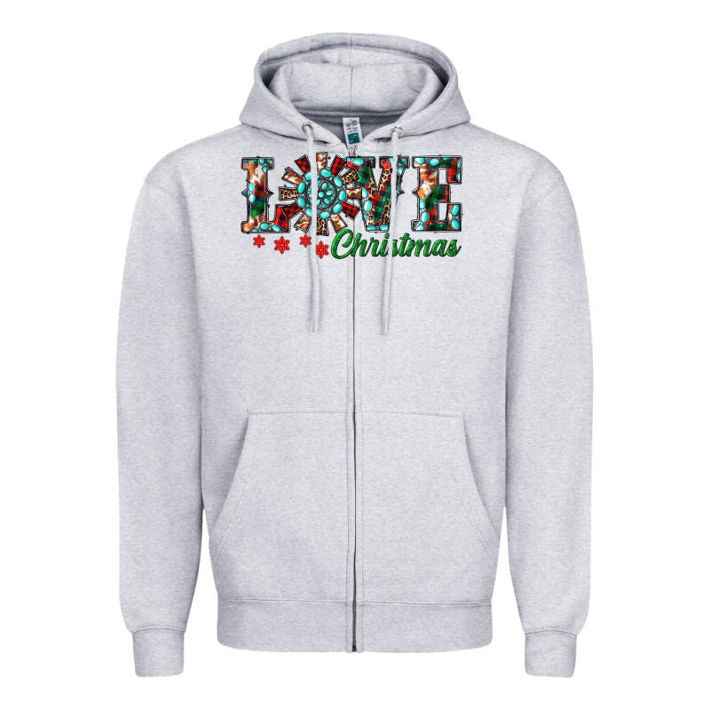 Christmas Love Windmill Zipper Hoodie by RanaPortraitStore | Teevron