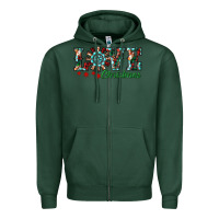 Sports Green Christmas Love Windmill Zipper Hoodie - RanaPortraitStore