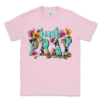 Bubblegum Pink just pray Classic Tee - texasbilliewilder