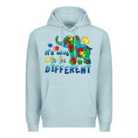 Blue Mist it's okay to be different elephant autism awareness Premium Hoodie - BarkalooDesign