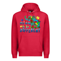 Cardinal it's okay to be different elephant autism awareness Premium Hoodie - BarkalooDesign