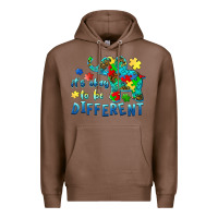 Chestnut it's okay to be different elephant autism awareness Premium Hoodie - BarkalooDesign