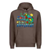 Coffee it's okay to be different elephant autism awareness Premium Hoodie - BarkalooDesign