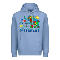Colony Blue it's okay to be different elephant autism awareness Premium Hoodie - BarkalooDesign