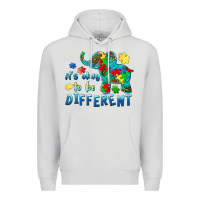 Dove Grey it's okay to be different elephant autism awareness Premium Hoodie - BarkalooDesign