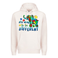 Pale Pink it's okay to be different elephant autism awareness Premium Hoodie - BarkalooDesign
