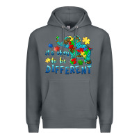 Rock it's okay to be different elephant autism awareness Premium Hoodie - BarkalooDesign