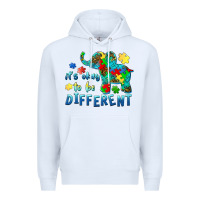 White it's okay to be different elephant autism awareness Premium Hoodie - BarkalooDesign