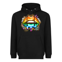 Black rainbow lips Heavyweight Hoodie - Zillion Design Studio