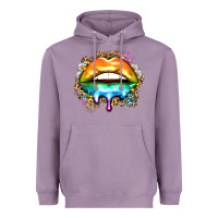 Lavender rainbow lips Heavyweight Hoodie - Zillion Design Studio