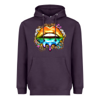 Plum rainbow lips Heavyweight Hoodie - Zillion Design Studio