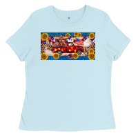 Baby Blue 4th of july truck cow license plate Ladies Tee - BarkalooDesign