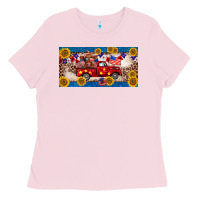Bubblegum Pink 4th of july truck cow license plate Ladies Tee - BarkalooDesign