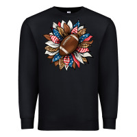Black american football sunflower Premium Sweatshirt - HRA Design Shop