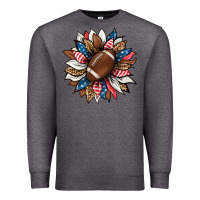 Charcoal Heather american football sunflower Premium Sweatshirt - HRA Design Shop
