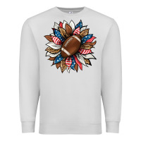 Dove Grey american football sunflower Premium Sweatshirt - HRA Design Shop