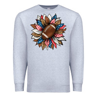 Heather Grey american football sunflower Premium Sweatshirt - HRA Design Shop