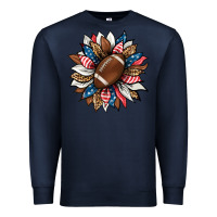 Navy american football sunflower Premium Sweatshirt - HRA Design Shop