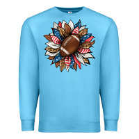 Ocean Blue american football sunflower Premium Sweatshirt - HRA Design Shop