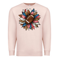 Pale Pink american football sunflower Premium Sweatshirt - HRA Design Shop