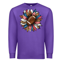 Purple american football sunflower Premium Sweatshirt - HRA Design Shop