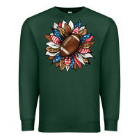 Sports Green american football sunflower Premium Sweatshirt - HRA Design Shop