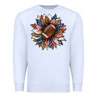 White american football sunflower Premium Sweatshirt - HRA Design Shop