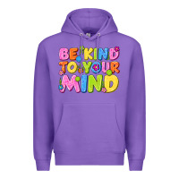 Purple be kind to your mind Premium Hoodie - NancyCooperArtShop