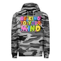 Slate Camo be kind to your mind Premium Hoodie - NancyCooperArtShop