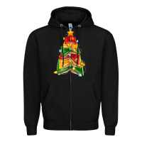 Black christmas book tree Zipper Hoodie - Zillion Design Studio