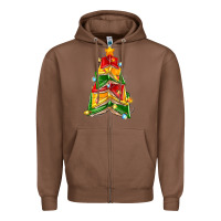 Chestnut christmas book tree Zipper Hoodie - Zillion Design Studio