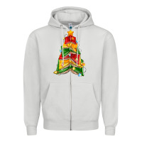 Dove Grey christmas book tree Zipper Hoodie - Zillion Design Studio