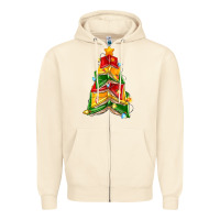 Sandshell christmas book tree Zipper Hoodie - Zillion Design Studio