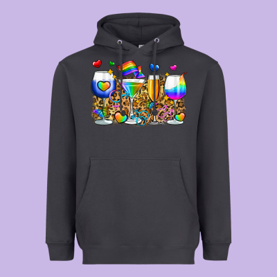 Pride Wine Cups Heavyweight Hoodie Designed By Zillion Design Studio
