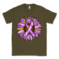 Army Green Cancer Awareness Sunflower Classic Tee - RanaPortraitStore