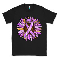 Black Cancer Awareness Sunflower Classic Tee - RanaPortraitStore