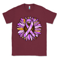 Burgundy Cancer Awareness Sunflower Classic Tee - RanaPortraitStore