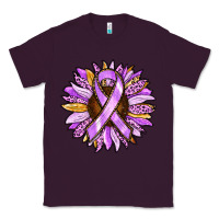 Plum Cancer Awareness Sunflower Classic Tee - RanaPortraitStore