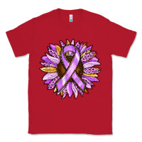 Red Cancer Awareness Sunflower Classic Tee - RanaPortraitStore