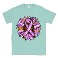 Seafoam Cancer Awareness Sunflower Classic Tee - RanaPortraitStore