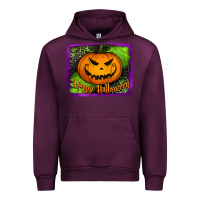 Mauve Wine Happy Halloween Pumpkin Urban Hoodie - Jasminsmagicworld