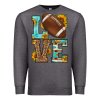 Charcoal Heather western love american football Premium Sweatshirt - HRA Design Shop