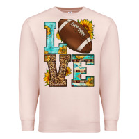 Pale Pink western love american football Premium Sweatshirt - HRA Design Shop