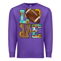 Purple western love american football Premium Sweatshirt - HRA Design Shop
